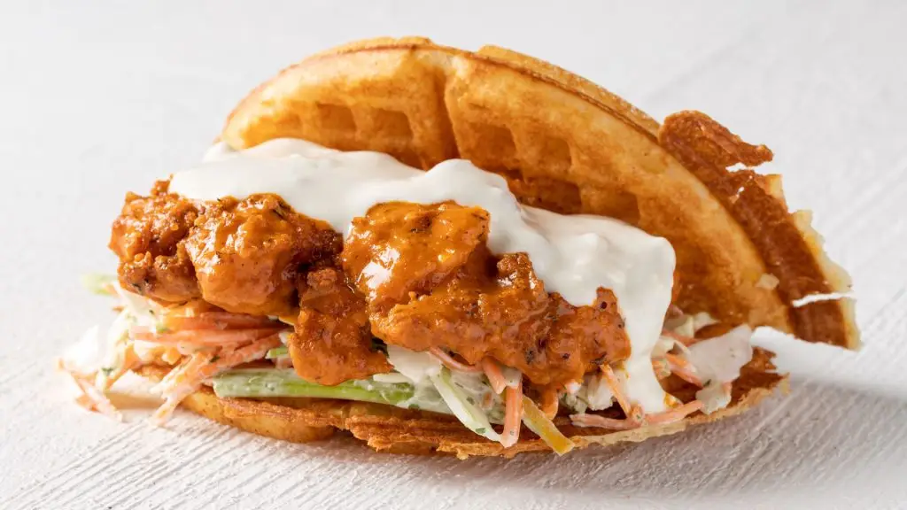 Bruxie's waffle sandwich w/ chicken