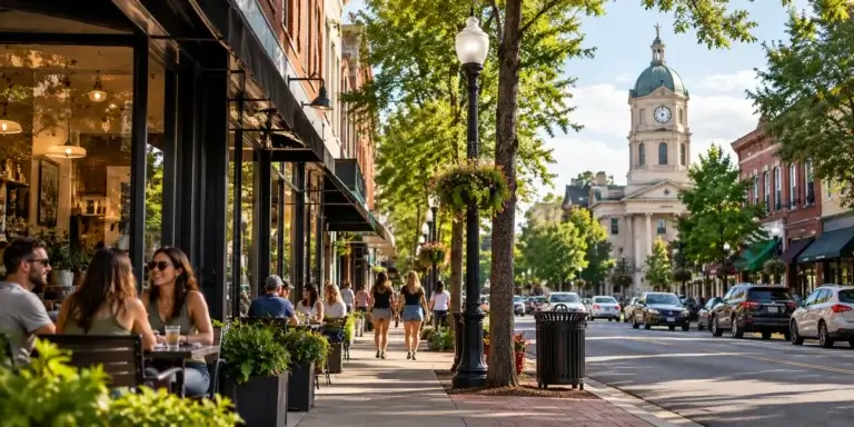 Athens Downtown Café and Courthouse Views